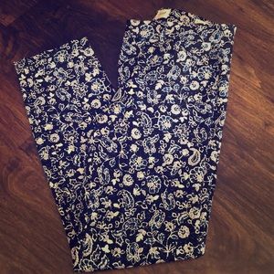 Floral ankle pants
